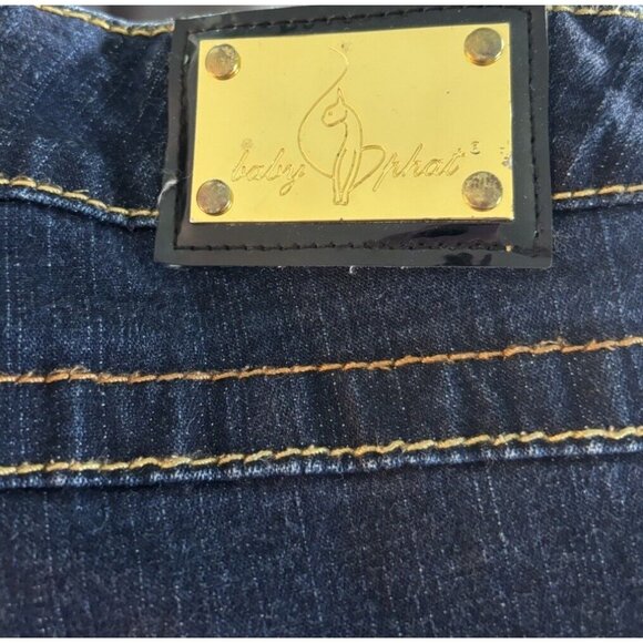 Baby Phat Jeans Womens 24 Vintage High Rise Capri Denim Bling Pockets Cat Y2K - Picture 4 of 12